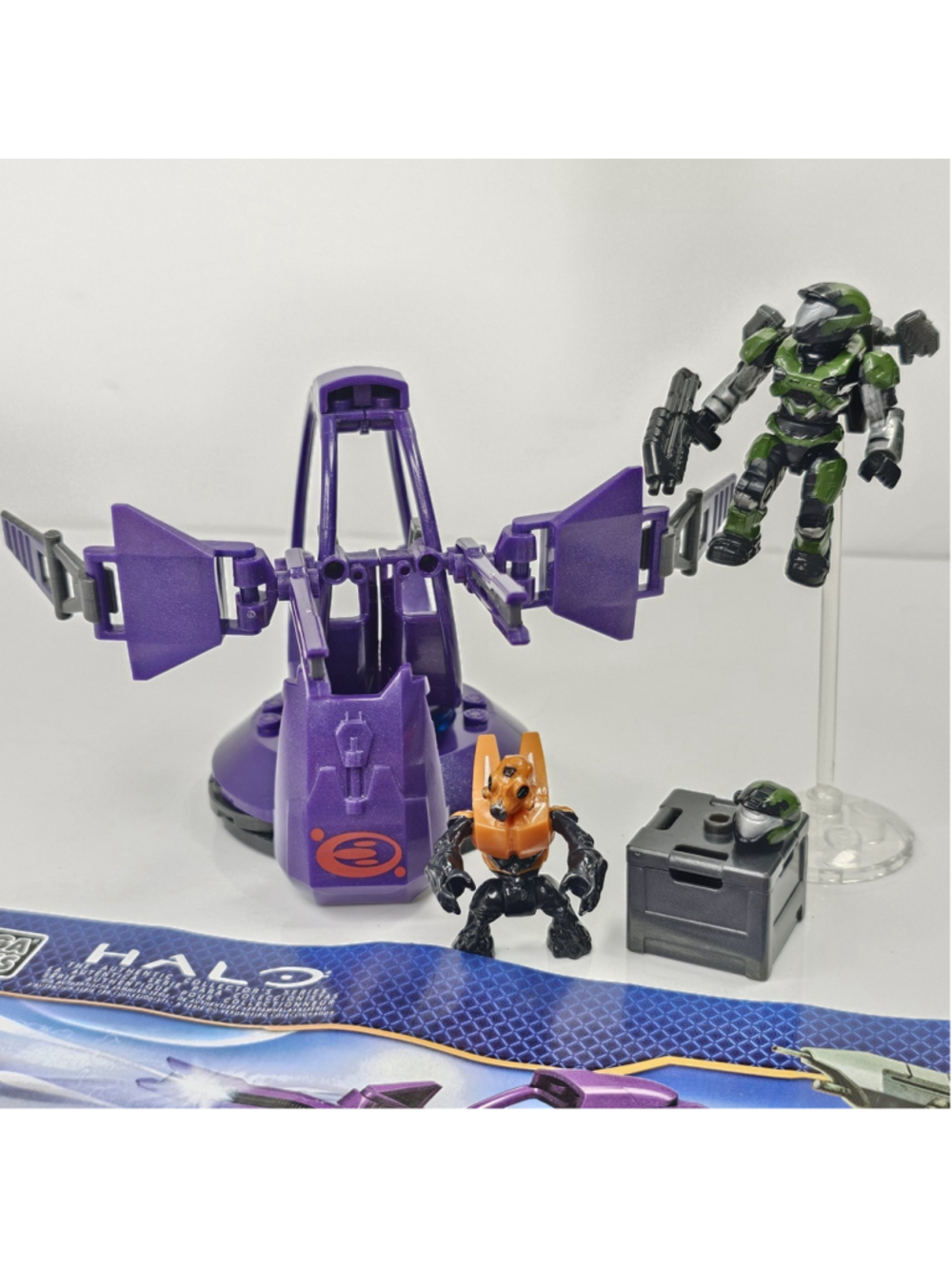 Halo Mega Bloks Covenant Shade Turret #96949 Near Complete, Manual, No Box